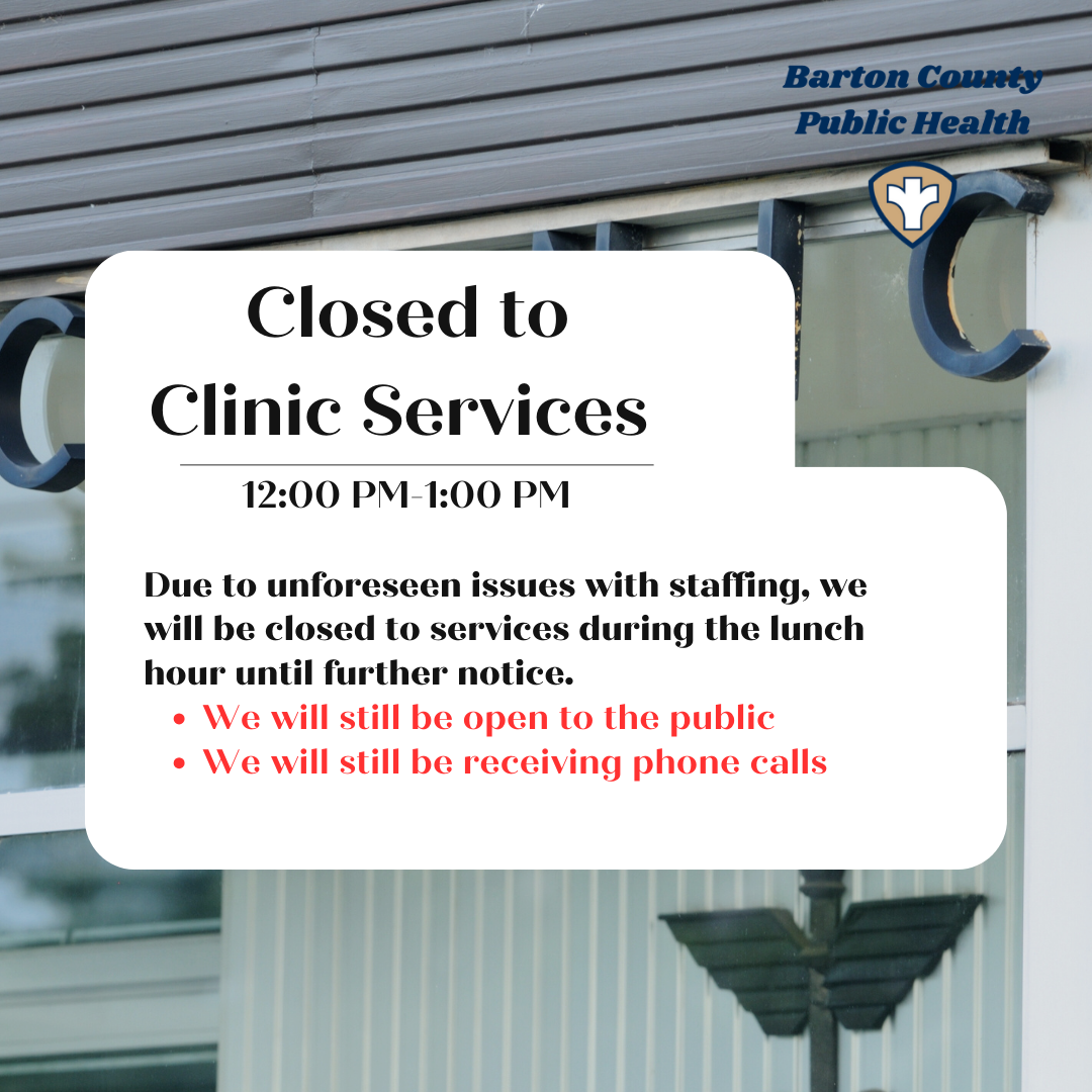 Barton County Barton County Health Department CLINIC Hours